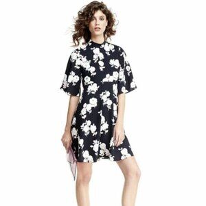 KATE SPADE NEW YORK Black Whimsies Posy Floral Swing Dress Size 10